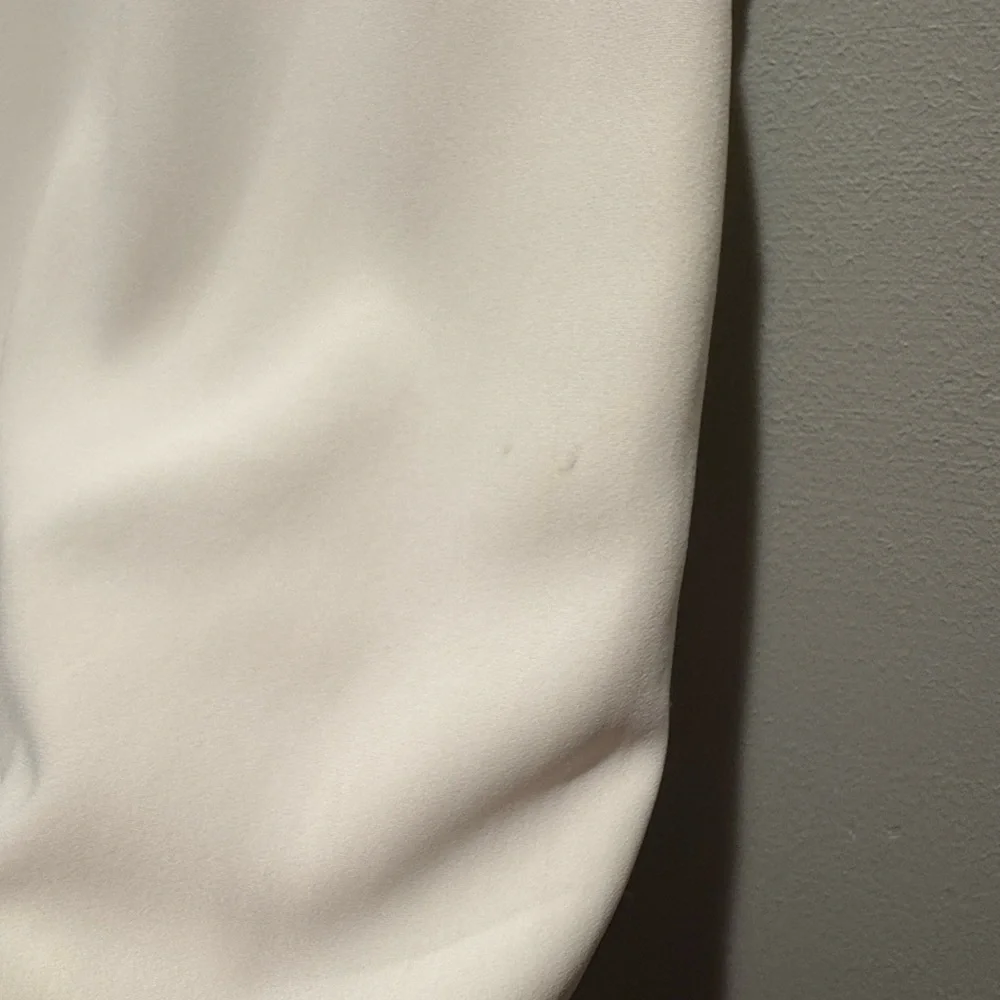 New NWT Escada Ivory White Minimalist Sleeveless Cape Back Long Blouse Top - Picture 8 of 16